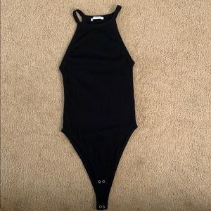 ZARA ribbed black bodysuit